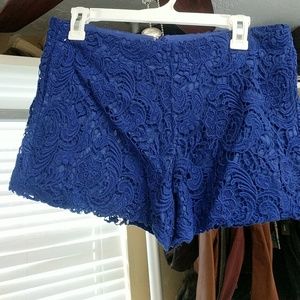 hello miss crochet electric blue shorts